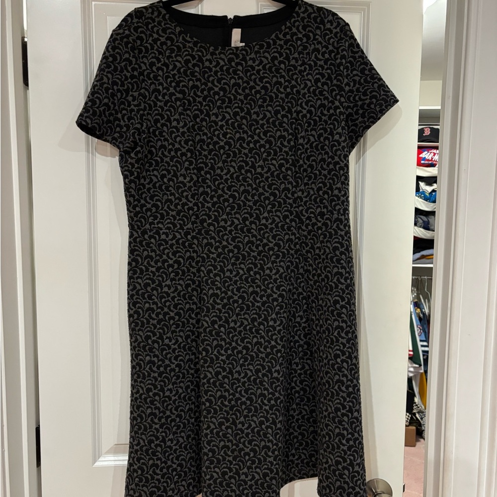 Loft Black Patterned Dress